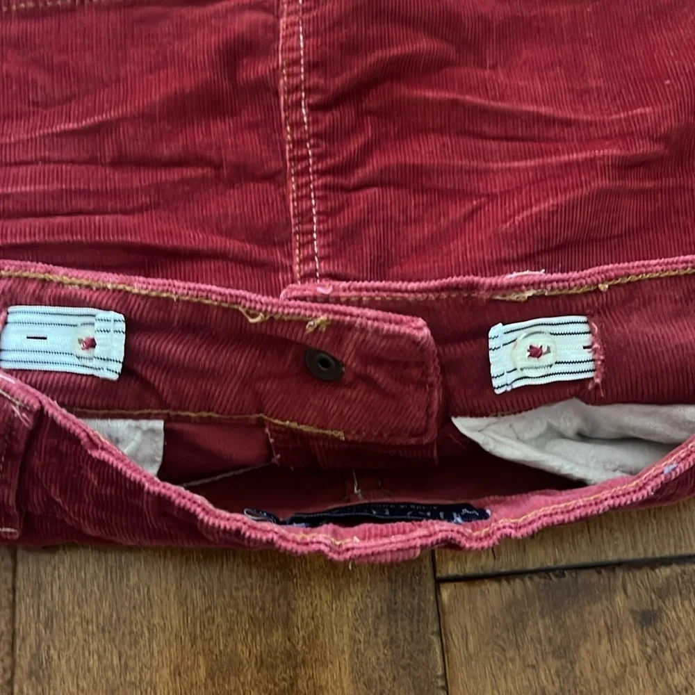 Mini Boden Burgundy CorduroyHeart Pocket Skirt Size 5-6 Y
